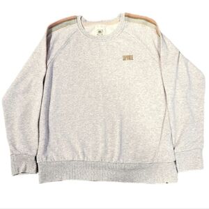 Rip Curl Revival Crewneck Sweatshirt Light Heather Gray Womens Size XSmall